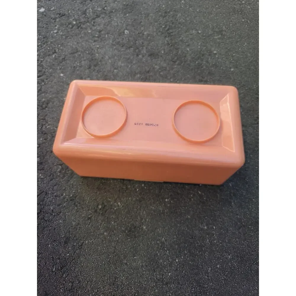 Vintage Chubs Stackables Baby Wipes Storage Container Peach Empty Lego Nursery